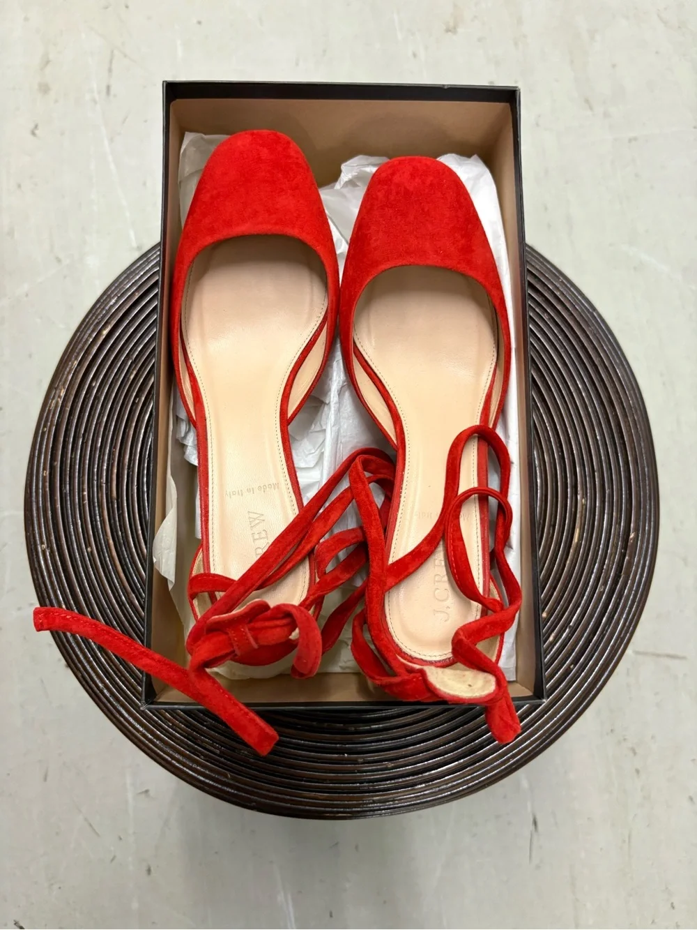 J. Crew Sophia Ankle Wrap Pumps in Suede. Size 9. Like New.